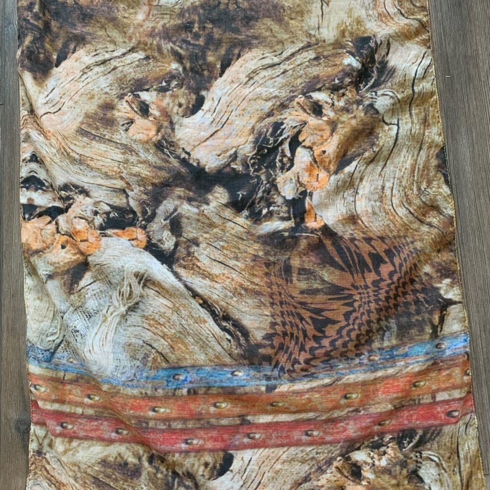 Multicolor Abstract Scarf - Picture 4 of 6